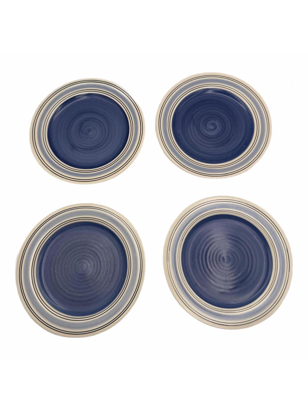 Set of 4 Vintage Pfaltzgraff Rio 8.5” Salad Plates – Blue Stripes - Picture 2 of 3